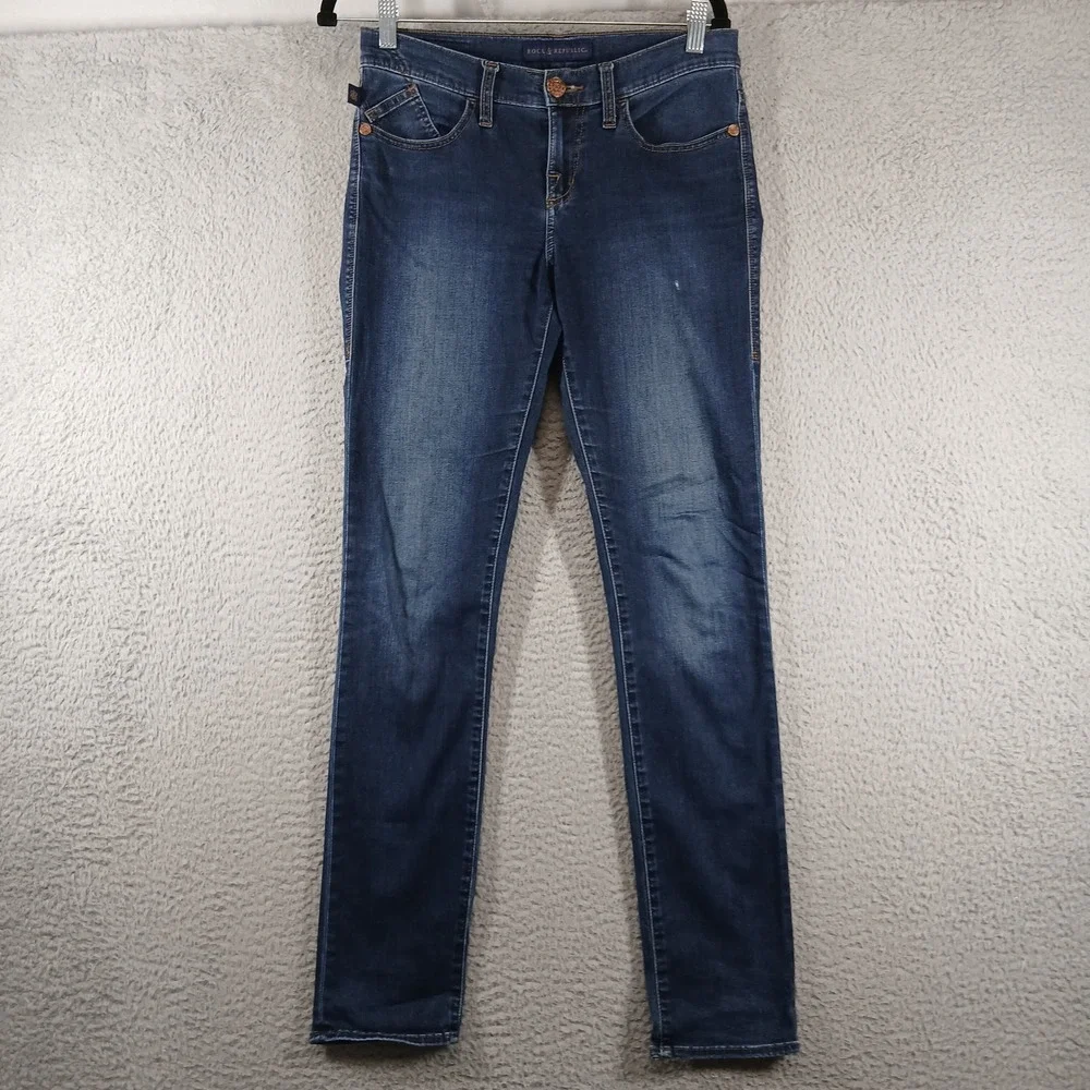 Rock & Republic‎ Berlin Skinny Medium Wash Stretch Jeans 8